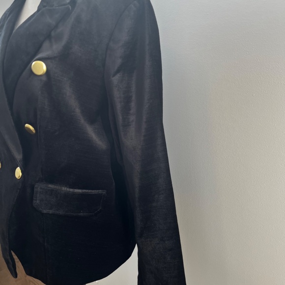 Chicos black velvet jack with gold buttons - Picture 2 of 4